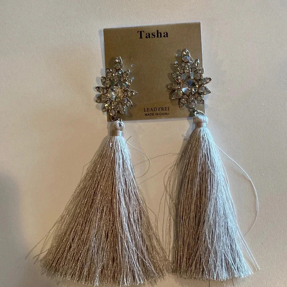 K Tasha silver tassel earrings - Picture 1 of 5